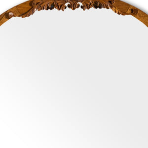 HomeRoots Black Wood Arched Freestanding Accent Mirror - Elegant Ornate Frame for Modern & Traditional Decor 708706
