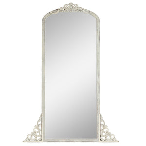HomeRoots Black Wood Arch Freestanding Accent Mirror - Ornate Framed Design for Elegant Home Décor & Style 708709