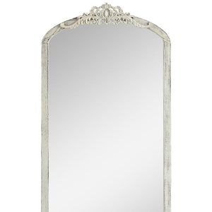 HomeRoots Black Wood Arch Freestanding Accent Mirror - Ornate Framed Design for Elegant Home Décor & Style 708709
