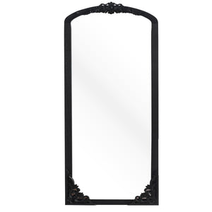 HomeRoots Gold Freestanding Arched Accent Mirror with Ornate Frame - Elegant Design for Any Room Decor 708710