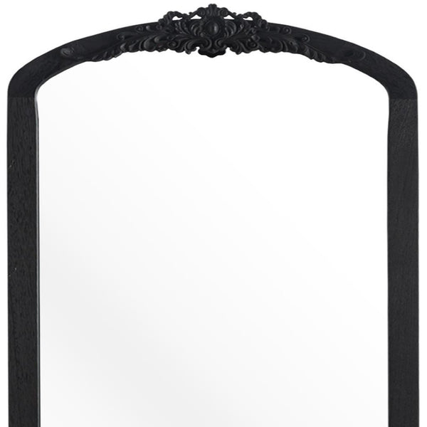 HomeRoots Gold Freestanding Arched Accent Mirror with Ornate Frame - Elegant Design for Any Room Decor 708710