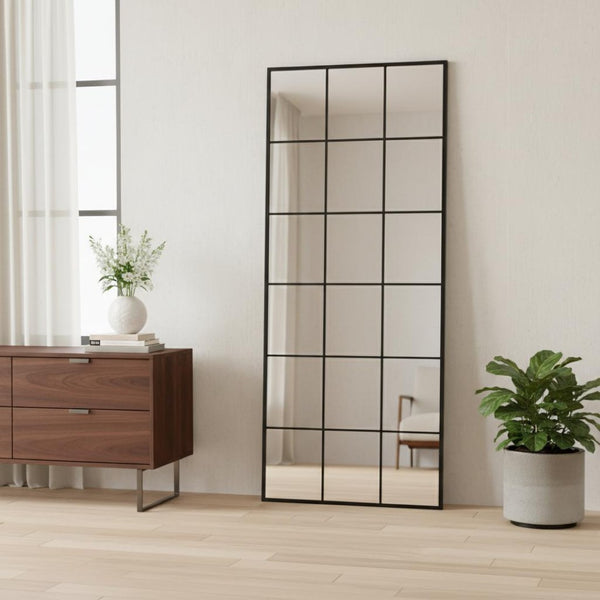 HomeRoots Gold Aluminum Freestanding Ornate Accent Mirror – Elegant Full-Length Reflection for Any Room Decor 708713