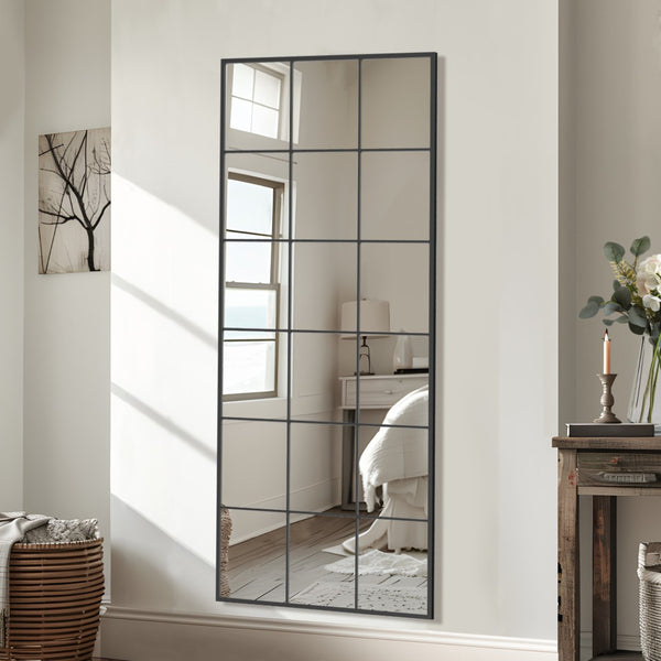 HomeRoots Gold Aluminum Freestanding Ornate Accent Mirror – Elegant Full-Length Reflection for Any Room Decor 708713