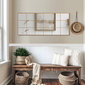 HomeRoots White Freestanding Ornate Framed Accent Mirror - Elegant Full-Length Reflection for Any Room Decor 708714