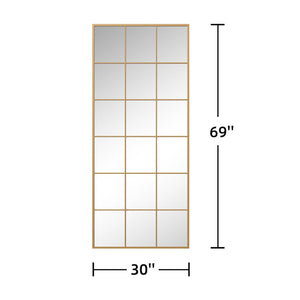HomeRoots White Freestanding Ornate Framed Accent Mirror - Elegant Full-Length Reflection for Any Room Decor 708714