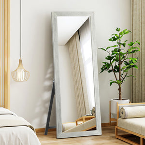 HomeRoots Brown Freestanding Ornate Accent Mirror with Carved Frame - Elevate Your Space with Style! 708715