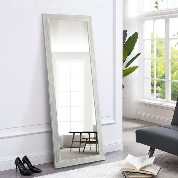 HomeRoots Brown Freestanding Ornate Accent Mirror with Carved Frame - Elevate Your Space with Style! 708715