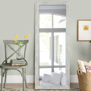 HomeRoots Brown Freestanding Ornate Accent Mirror with Carved Frame - Elevate Your Space with Style! 708715