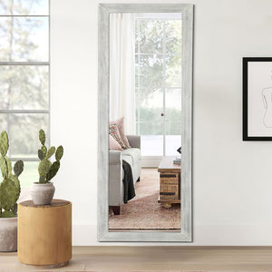 HomeRoots Brown Freestanding Ornate Accent Mirror with Carved Frame - Elevate Your Space with Style! 708715