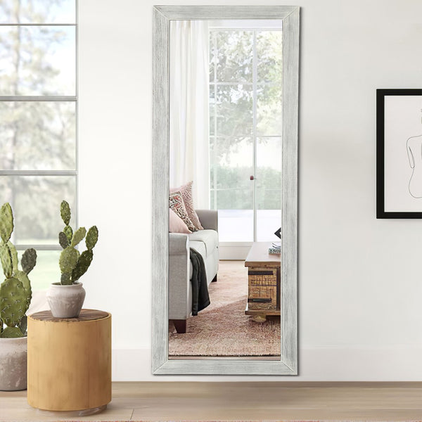 HomeRoots Brown Freestanding Ornate Accent Mirror with Carved Frame - Elevate Your Space with Style! 708715