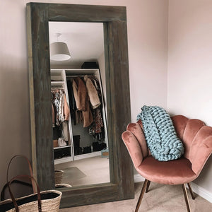 HomeRoots White Freestanding Elegantly Framed Full-Length Accent Mirror - Timeless Design for Any Room 708716