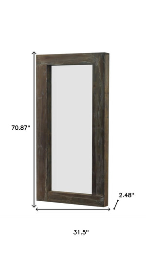 HomeRoots White Freestanding Elegantly Framed Full-Length Accent Mirror - Timeless Design for Any Room 708716