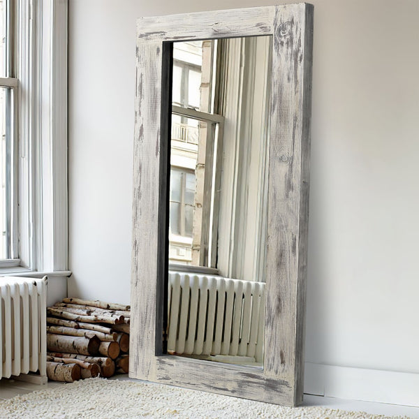 HomeRoots Gold Freestanding Ornate Framed Full-Length Mirror - Elegant Gold Accent for Any Room Decor 708717