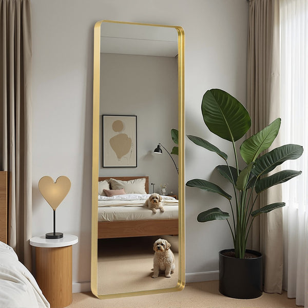 HomeRoots Black Freestanding Arch Mirror - Ornate Framed Full-Length Accent for Stylish Home Decor & Dressing 708719
