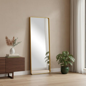 HomeRoots Black Freestanding Arch Mirror - Ornate Framed Full-Length Accent for Stylish Home Decor & Dressing 708719