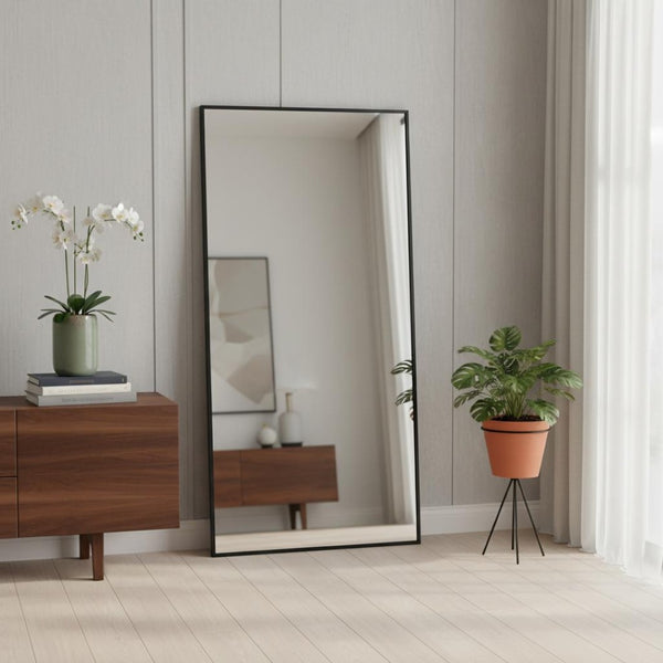 HomeRoots Gold Full-Length Mirror with Elegant Aluminum Frame - Stylish Wall Mount or Leaning Option for Any Room 708721