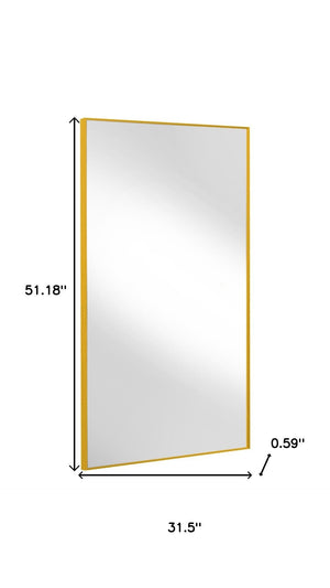 HomeRoots Gold Freestanding Ornate Framed Accent Mirror - Elegant Full-Body Design for Modern & Classic Spaces 708722