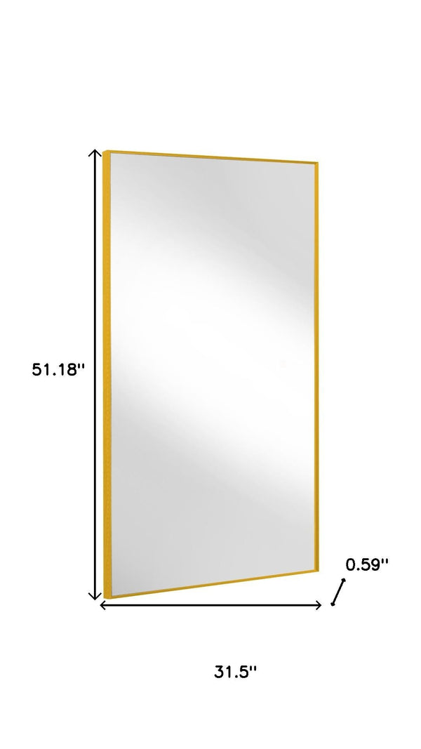 HomeRoots Gold Freestanding Ornate Framed Accent Mirror - Elegant Full-Body Design for Modern & Classic Spaces 708722