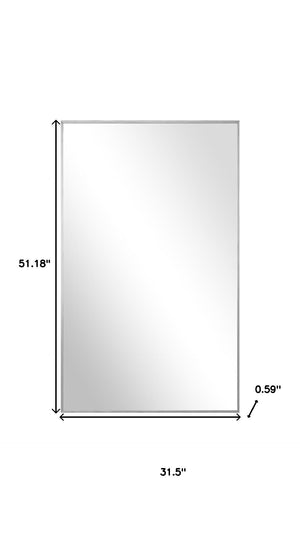 HomeRoots Silver Freestanding Ornate Framed Accent Mirror - Elegant Aluminum Design for Any Room Decor 708724