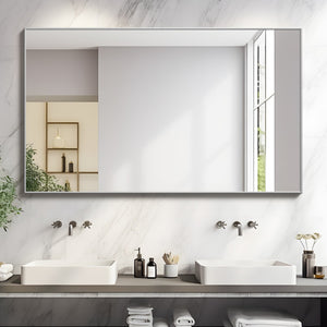 HomeRoots Black Freestanding Ornate Accent Mirror - Stylish Aluminum Frame, Premium Glass, Perfect for Any Room 708725