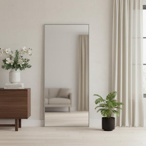 HomeRoots Brown Freestanding Ornate Accent Mirror - Elegant Framed Design for Living Rooms & Bedrooms Decor 708726