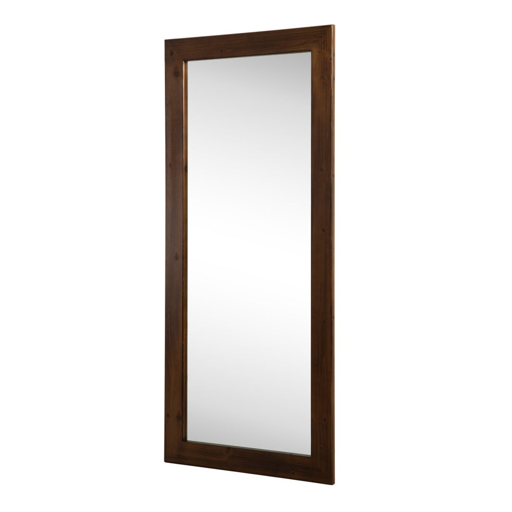 HomeRoots Brown Wood Arch Mirror – Elegant Freestanding Accent with Ornate Frame for Stylish Home Decor 708727