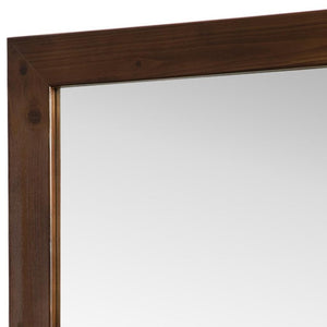 HomeRoots Brown Wood Arch Mirror – Elegant Freestanding Accent with Ornate Frame for Stylish Home Decor 708727