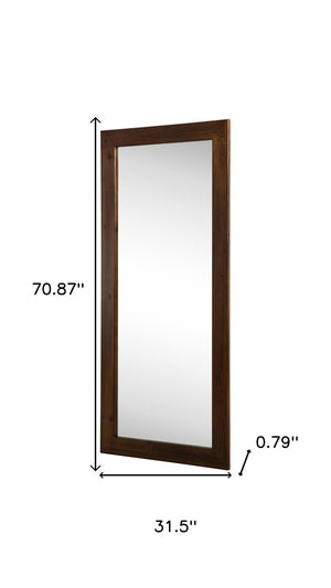 HomeRoots Brown Wood Arch Mirror – Elegant Freestanding Accent with Ornate Frame for Stylish Home Decor 708727