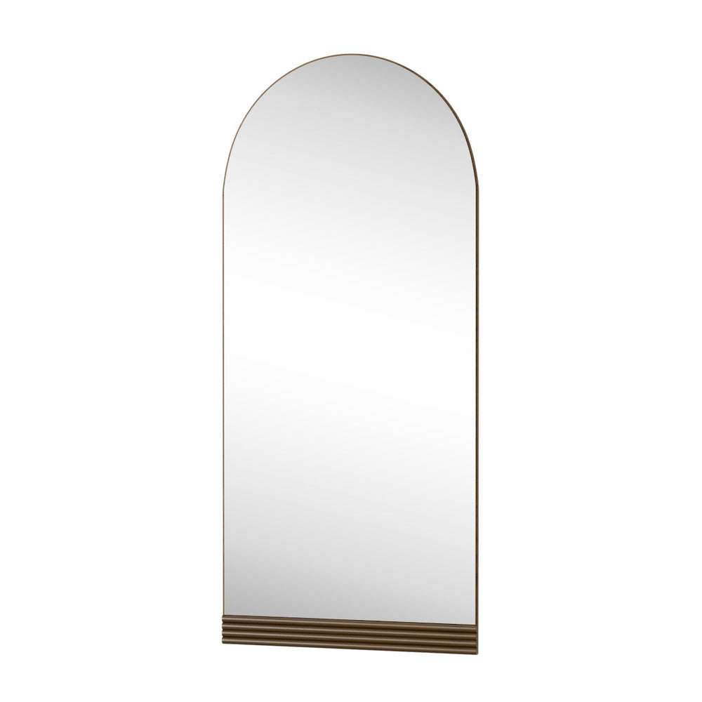 HomeRoots 64" Black Wood Leaning Ladder Mirror - Full-Length Stylish Accent for Modern Living Spaces & More 708728