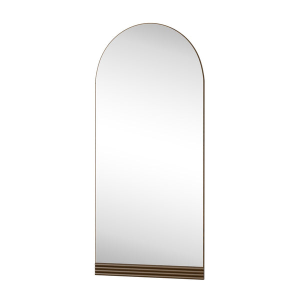 HomeRoots 64" Black Wood Leaning Ladder Mirror - Full-Length Stylish Accent for Modern Living Spaces & More 708728