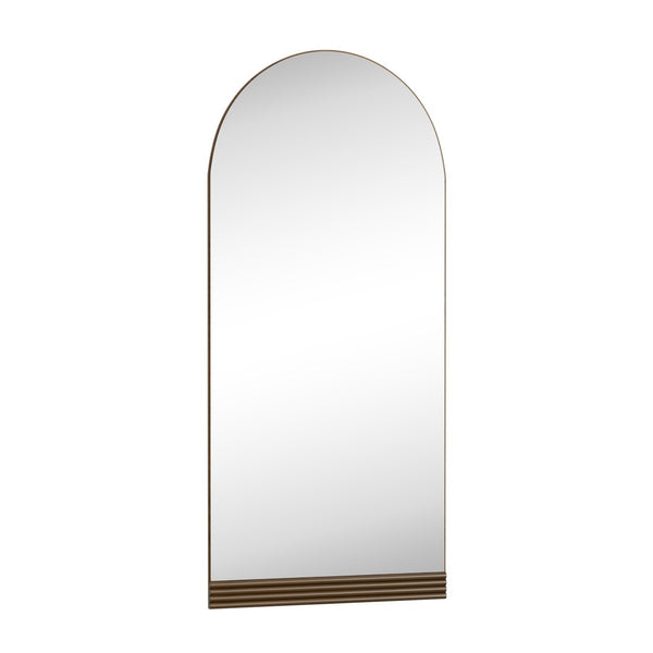 HomeRoots 64" Black Wood Leaning Ladder Mirror - Full-Length Stylish Accent for Modern Living Spaces & More 708728