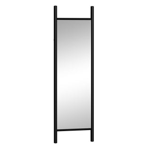 HomeRoots 71" Sleek Black Wood Leaning Ladder Mirror – Modern Full-Length Design for Stylish Interiors 708729
