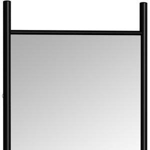 HomeRoots Brown Wood Arch Mirror - Elegant Freestanding Accent with Ornate Frame for Bedrooms & Entryways 708730