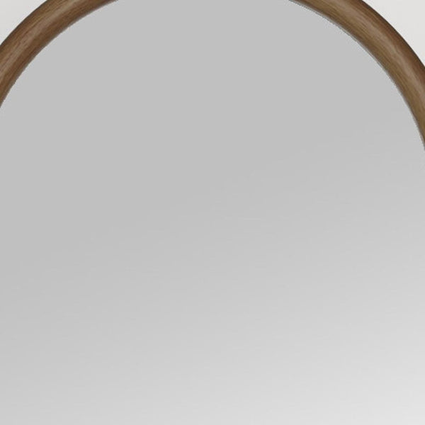HomeRoots Black Wood Arched Accent Mirror – Ornate Freestanding Design for Elegant Home Decor & Reflection 708731