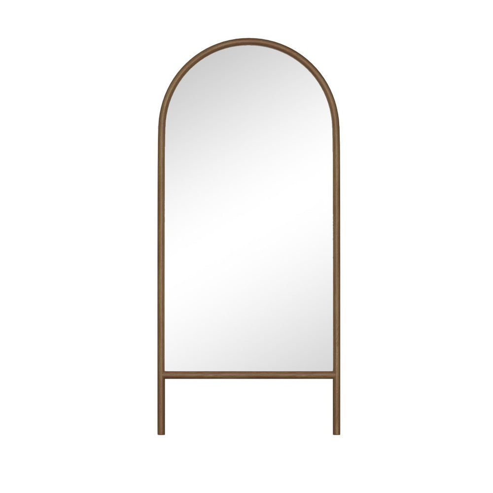 HomeRoots Black Wood Arch Freestanding Mirror - Elegant Ornate Framed Accent for Bedrooms, Living Rooms, Offices 708733