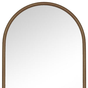 HomeRoots Black Wood Arch Freestanding Mirror - Elegant Ornate Framed Accent for Bedrooms, Living Rooms, Offices 708733