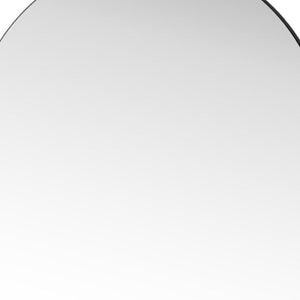 HomeRoots 63" Black Wood Leaning Mirror - Stylish Full-Length Design for Bedrooms & Entryways, Modern Chic Look 708735