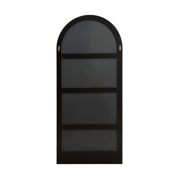HomeRoots 63" Black Wood Leaning Mirror - Stylish Full-Length Design for Bedrooms & Entryways, Modern Chic Look 708735