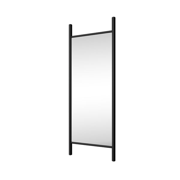 HomeRoots Brown Wood Arch Freestanding Accent Mirror – Elegant Full-Length Design with Ornate Detailing 708736