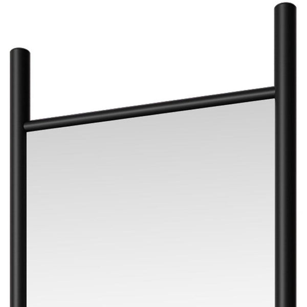 HomeRoots Brown Wood Arch Freestanding Accent Mirror – Elegant Full-Length Design with Ornate Detailing 708736