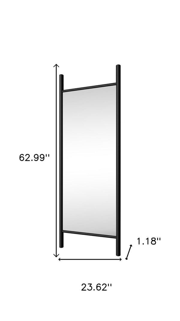 HomeRoots Brown Wood Arch Freestanding Accent Mirror – Elegant Full-Length Design with Ornate Detailing 708736