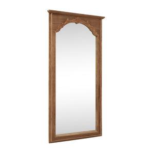 HomeRoots Gold Full-Length Mirror with Arched Design - Elegant Aluminum Frame, Versatile Mounting & Premium Glass 708737
