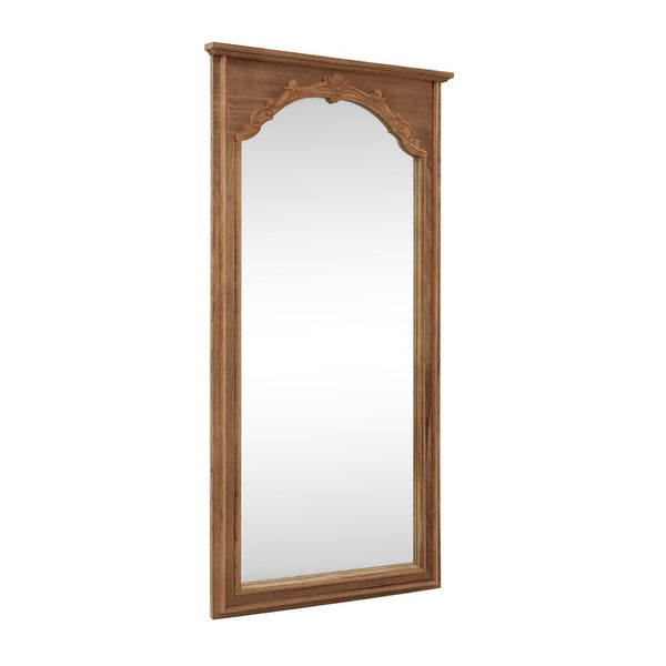 HomeRoots Gold Full-Length Mirror with Arched Design - Elegant Aluminum Frame, Versatile Mounting & Premium Glass 708737