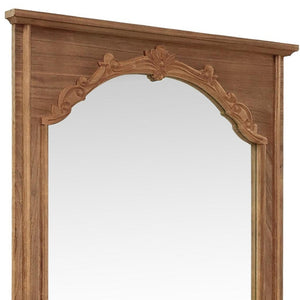 HomeRoots Gold Full-Length Mirror with Arched Design - Elegant Aluminum Frame, Versatile Mounting & Premium Glass 708737