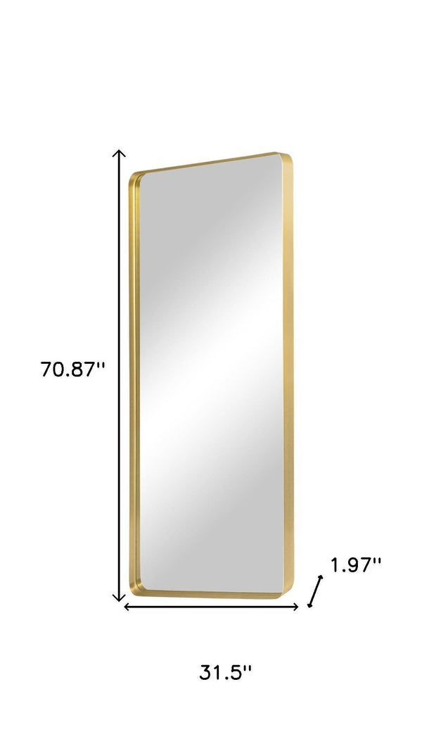 HomeRoots Black Aluminum Arch Accent Mirror - Elegant Freestanding Design for Bedrooms & Living Spaces 708738