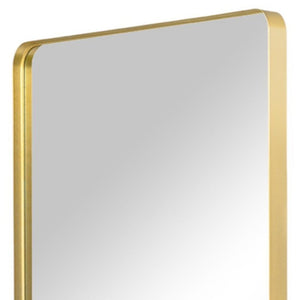 HomeRoots Black Aluminum Arch Accent Mirror - Elegant Freestanding Design for Bedrooms & Living Spaces 708738