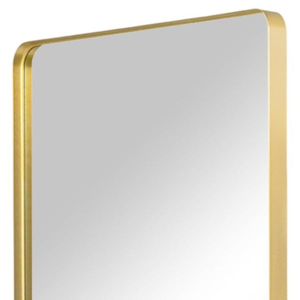 HomeRoots Black Aluminum Arch Accent Mirror - Elegant Freestanding Design for Bedrooms & Living Spaces 708738