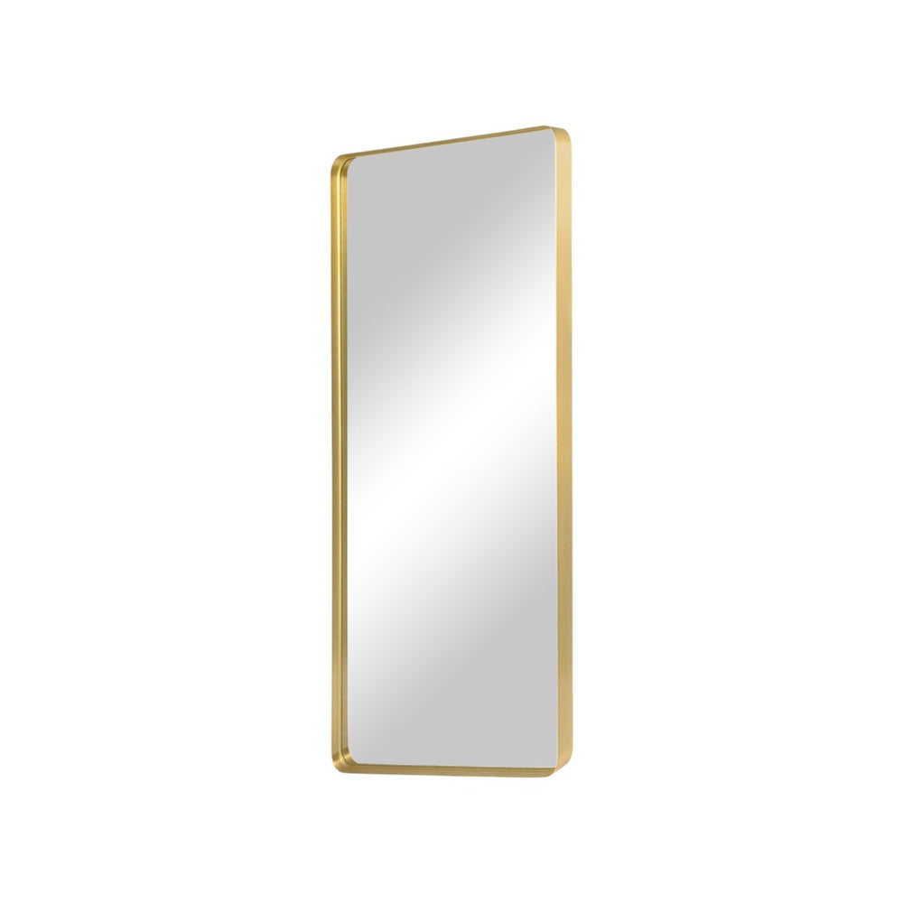 HomeRoots Black Aluminum Arch Accent Mirror - Elegant Freestanding Design for Bedrooms & Living Spaces 708738