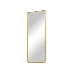 HomeRoots Black Aluminum Arch Accent Mirror - Elegant Freestanding Design for Bedrooms & Living Spaces 708738