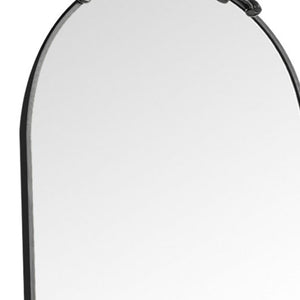 HomeRoots Gold Freestanding Arch Mirror with Ornate Frame - Elegant Gold Aluminum Design for Stylish Spaces 708739